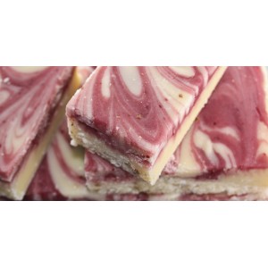 Raspberry White Chocolate Fudge